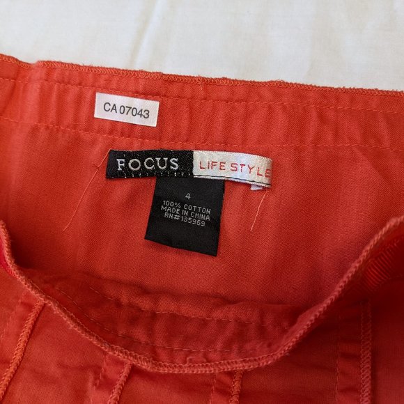Retro Orange Midi Skirt 'Focus Lifestyle' - Picture 6 of 6